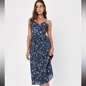 Lulu’s Poise and Perfection Pleated Midi Dress